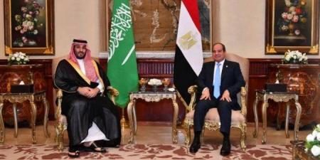انتهاء اجتماع ولى العهد السعودى والرئيس السيسي بمدينة نيوم