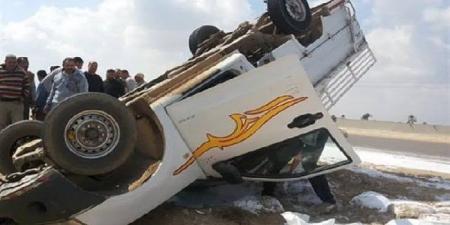 إصابة 6 أشخاص في انقلاب سيارة ربع نق بصحراوي الفيوم