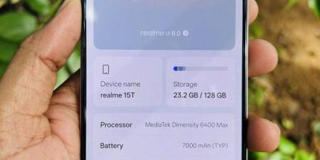 ظهور هاتف Realme 15T في صور حية يكشف تصميمه قبل الإطلاق