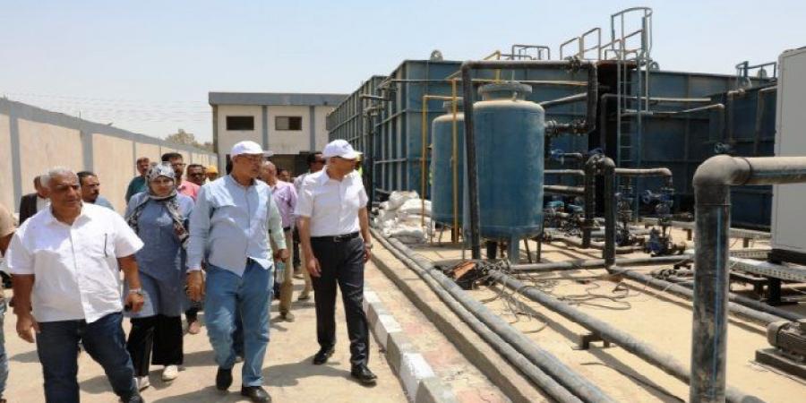 محافظ أسوان يتابع معدلات إنجاز مشروع محطة معالجة صرف صحي النصراب بإدفو