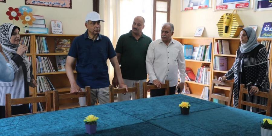 محافظ المنيا يتابع أعمال إحلال وتجديد مدرسة في مطاي ويتفقد عددا من المدارس