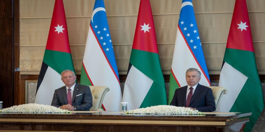 الأردن وأوزبكستان يصدران بيانا مشتركا في ختام مباحثات الملك والرئيس ميرضيائيف